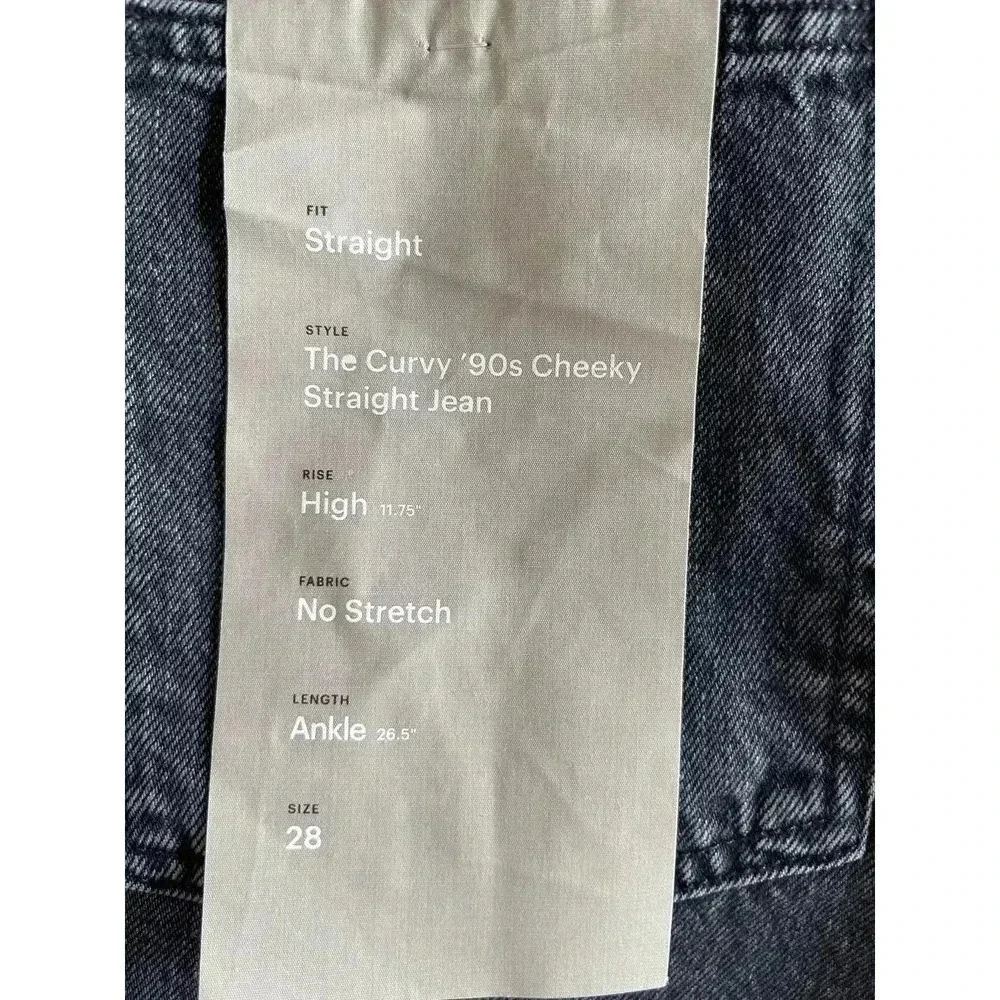 Everlane The Curvy 90’s Cheeky Straight Jean size 28 in washed black NWT - Picture 8 of 9